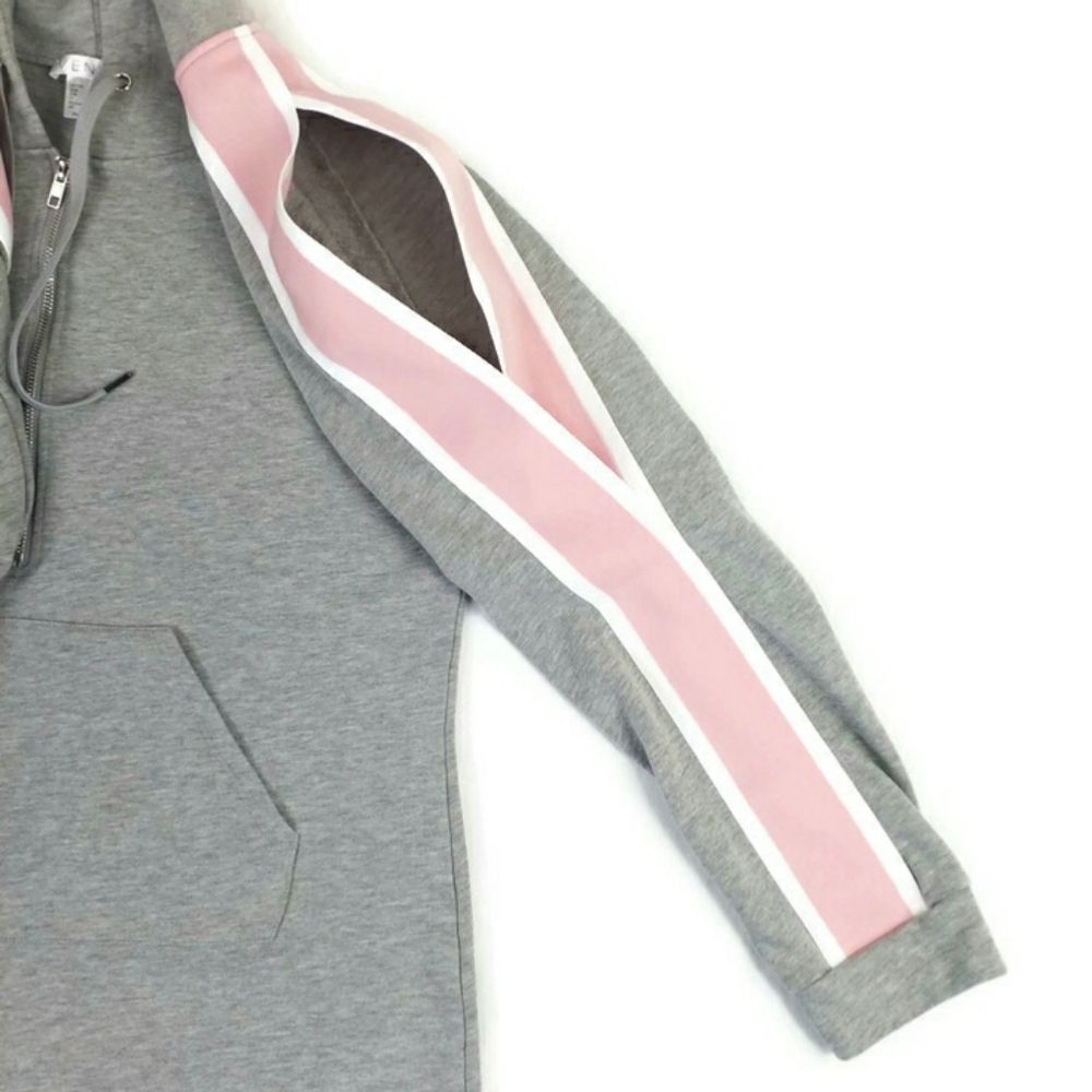 Venus Gray Pullover Long Split Sleeve Hooded Swea… - image 6